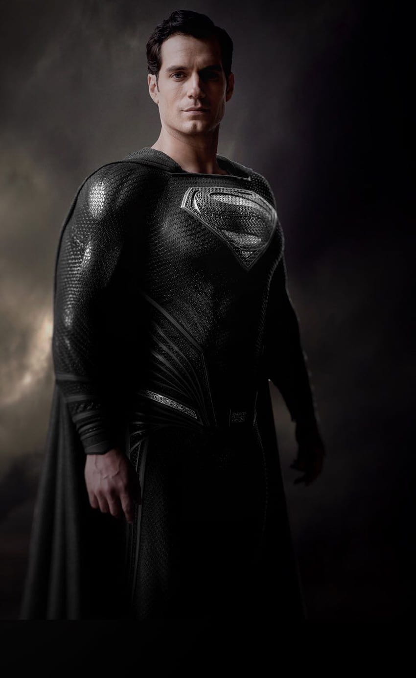 Zack Snyder dzieli się czarnym kostiumem Supermana „Liga Sprawiedliwości”. Czarny superman, czarny garnitur Supermana, Superman Henry Cavill, Henry Cavill Superman iPhone Tapeta na telefon HD